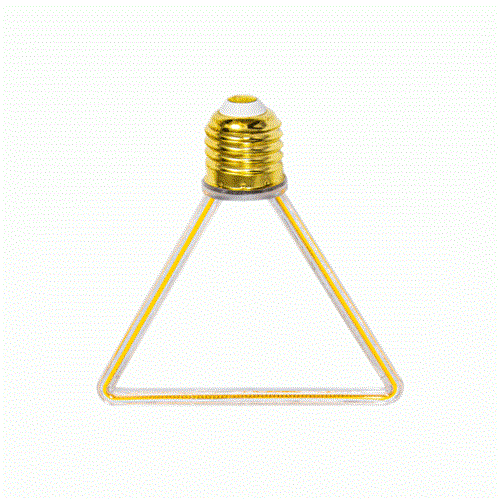 لامپ نئونی مدل مثلث سرپیچ E27
